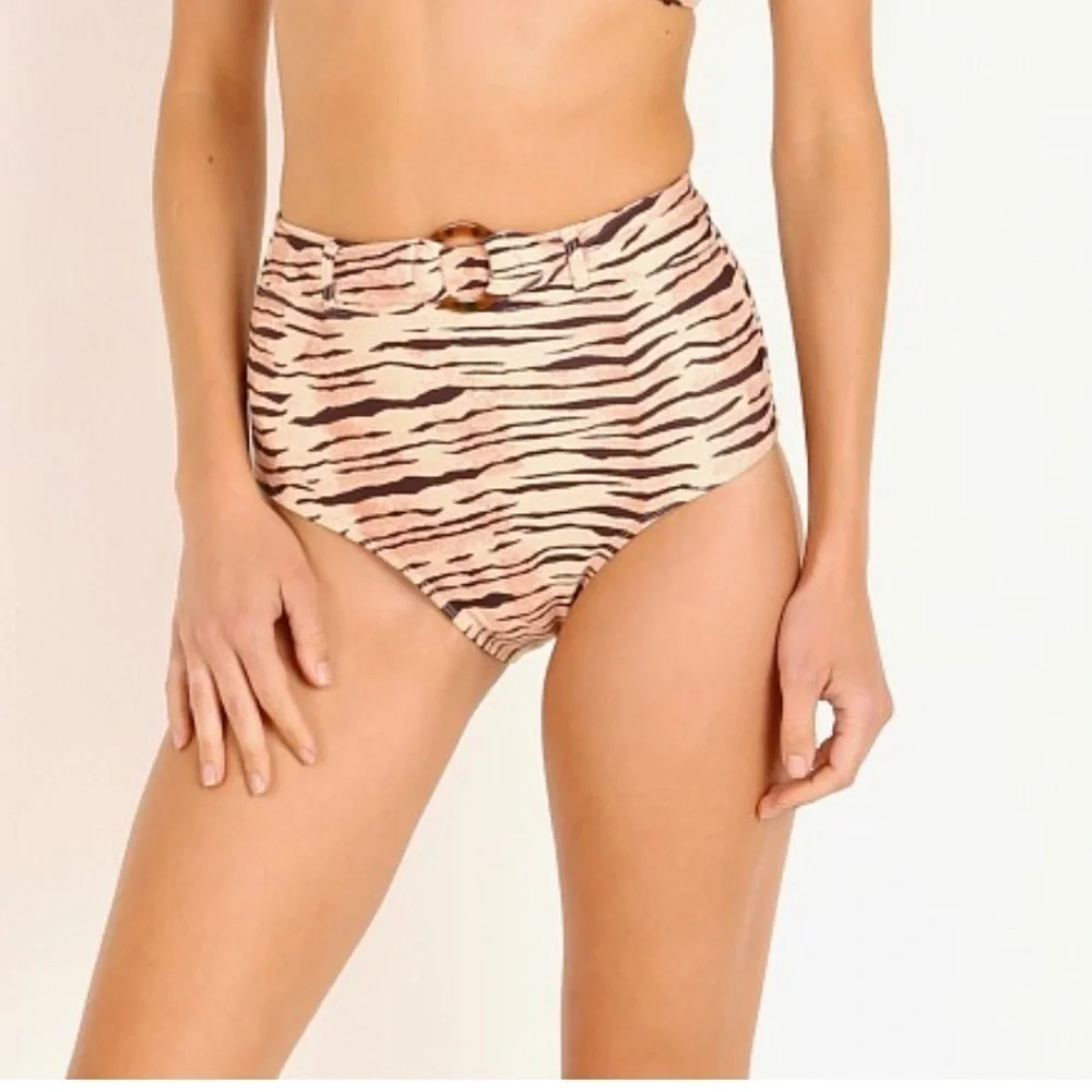 NWT Faithfull The Brand Lavande Bikini Bottom Wyldie Animal sz medium M
